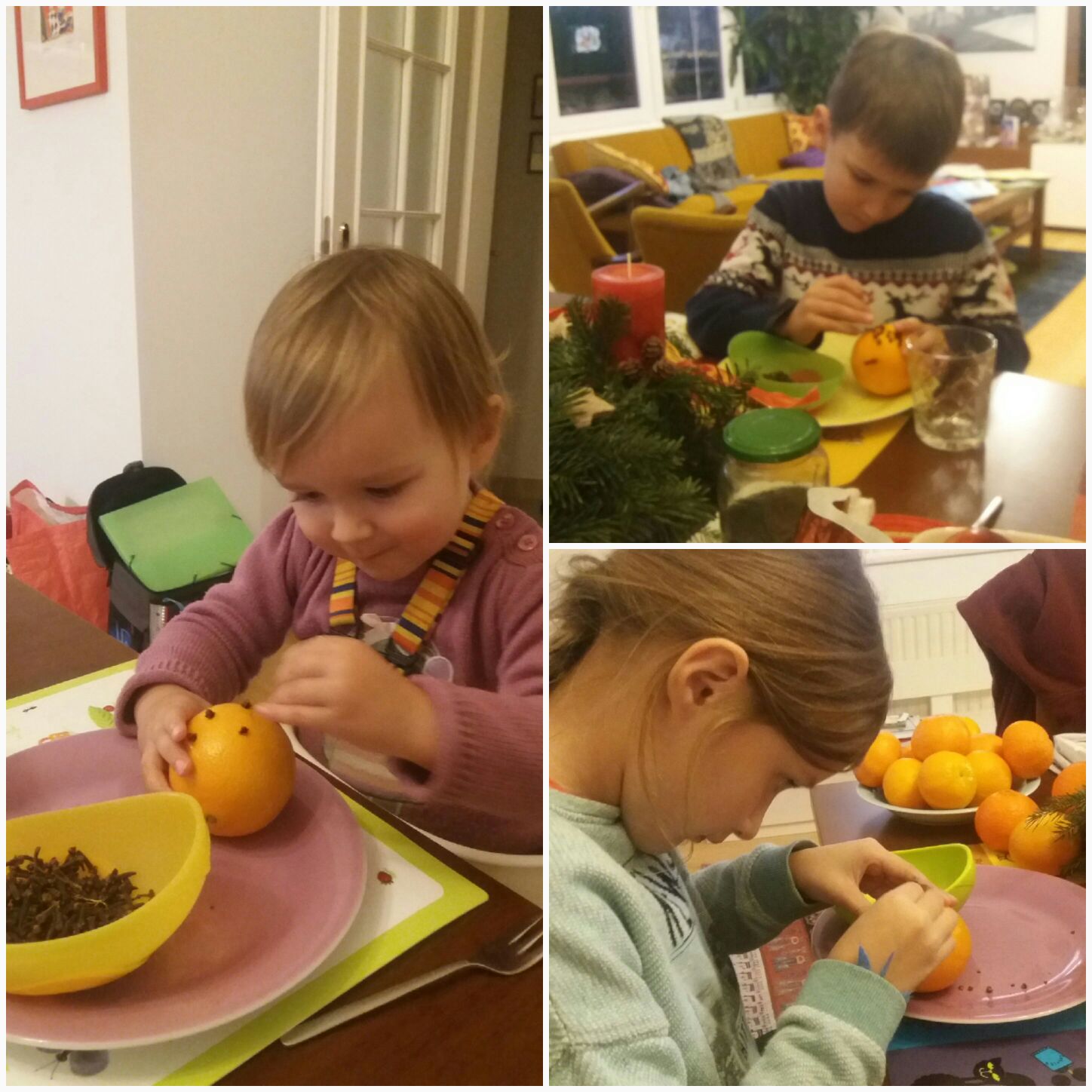 Kinder beim Adventbasteln