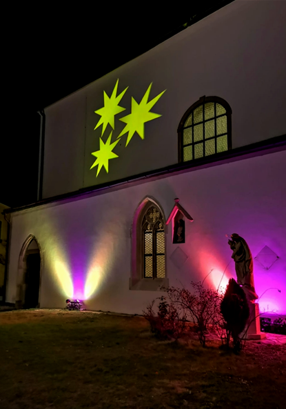 Kirche St. Martin beleuchtet